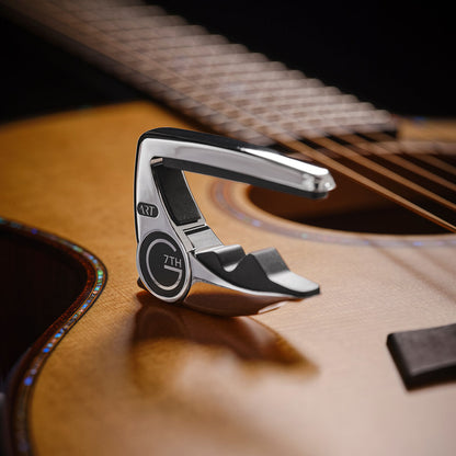 G7 Performance 3 Limited Edition Chrome Guitar Capo with ART technology and Tension Control for steel string guitars — view 2