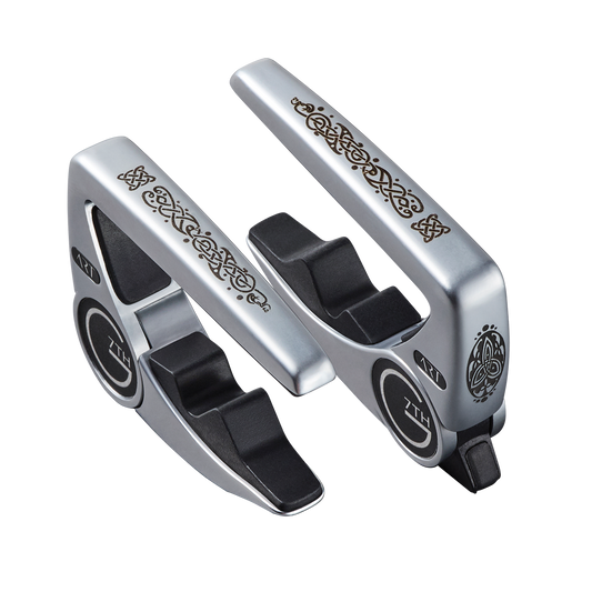G7 Performance 3 Celtic Silver Guitar Capo with Adaptive Radius Technology and Unique Tension Control