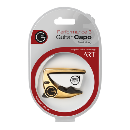G7 Performance 3 18kt Gold-Plated Guitar Capo with Adaptive Radius Technology and Unique Tension Control — view 3