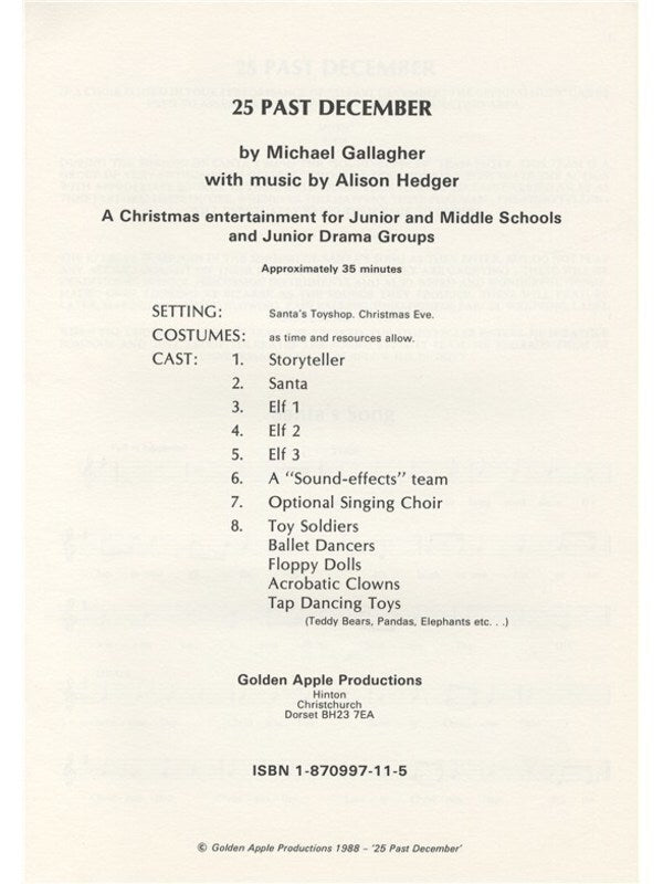 Hedger 25 Past December Pupils Book