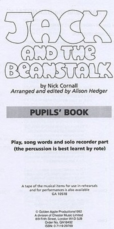 Cornall Jack & Beanstalk Pupils