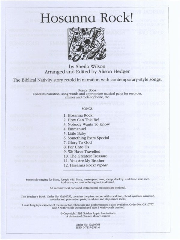Wilson Hosanna Rock Pupils Book