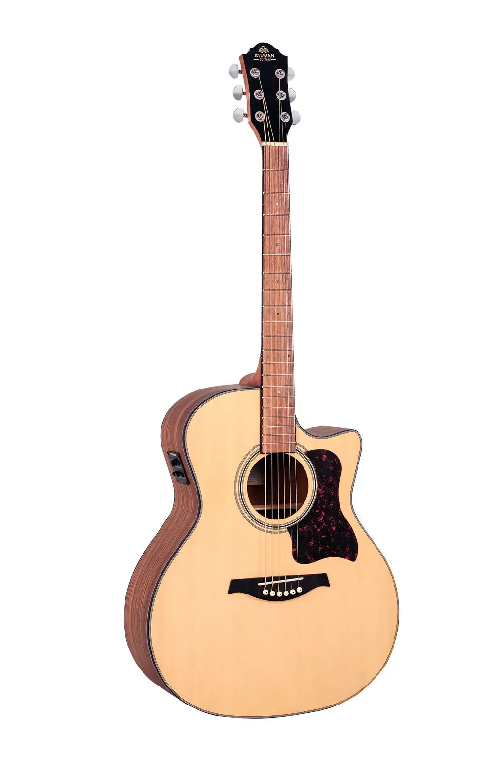 Gilman 50 Series Grand Auditorium Electric Acoustic Guitar in Natural Satin — view 3