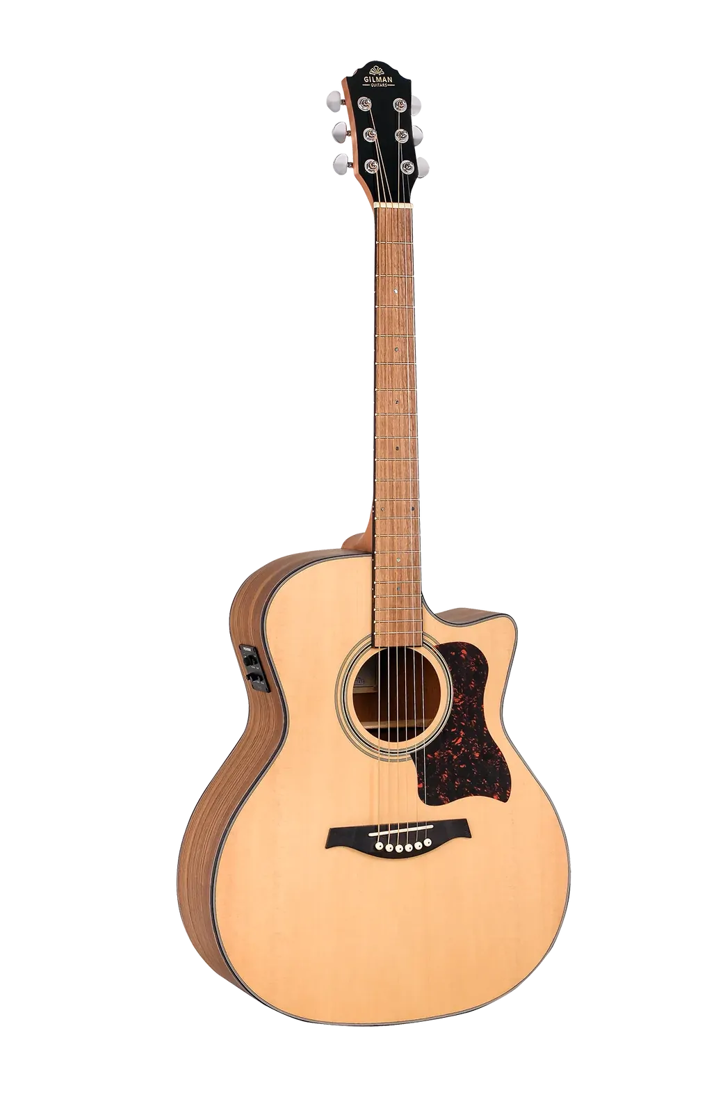 Gilman 50 Series Grand Auditorium Electric Acoustic Guitar in Natural Satin — view 2