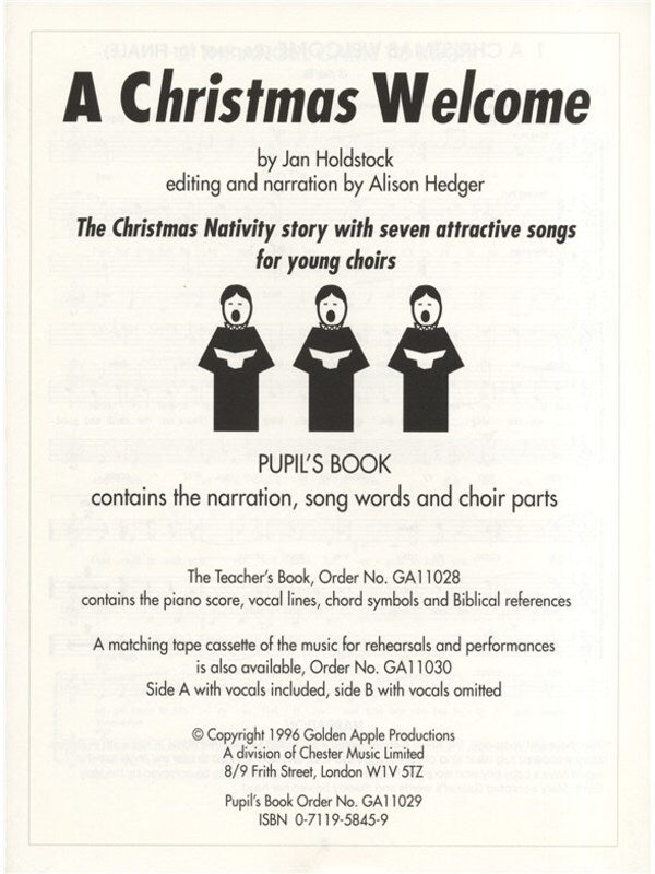Holdstock Christmas Welcome Pupils Book
