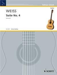 Weiss Suite No 4 A for Guitar by Schott Music, 16 Pages