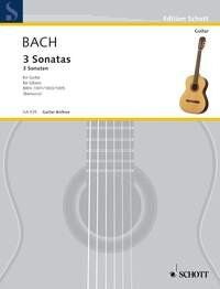 Bach - 3 Sonatas for Guitar (BWV 1001, 1003, 1005) Transcribed by Manuel Barrueco, 48 Pages, Schott Music