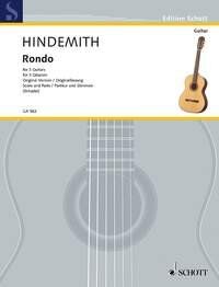 Hindemith Rondo for 3 Guitars Original Version, Guitar Trio, Schott Music, 16 Pages