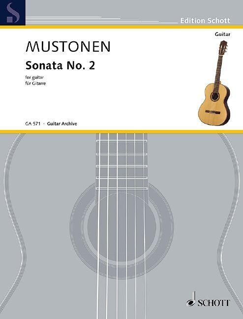 Mustonen - Sonata No. 2 for Guitar by Olli Mustonen, 16 Pages, Published by Schott Music