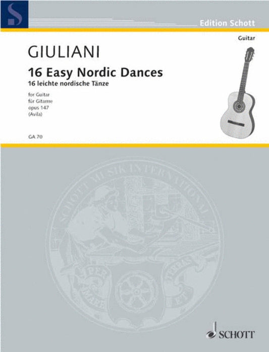 Easy Dances Of Norway 16 Op 147 Guitar Book