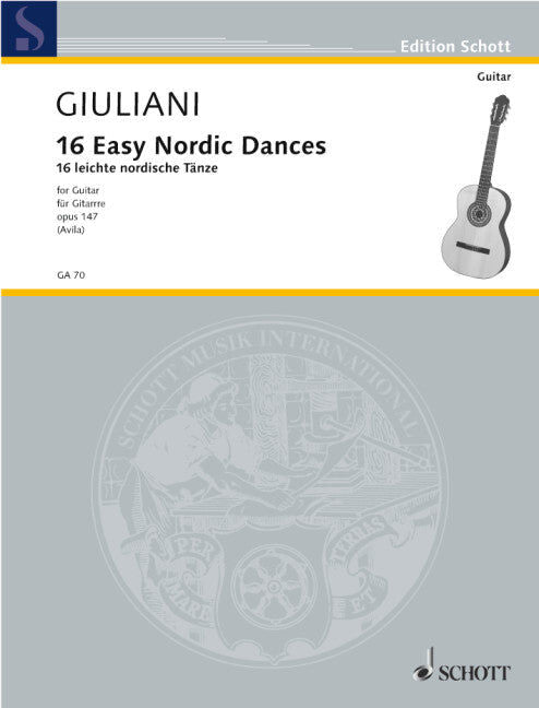 16 Easy Nordic Dances for Guitar Op 147 Sheet Music
