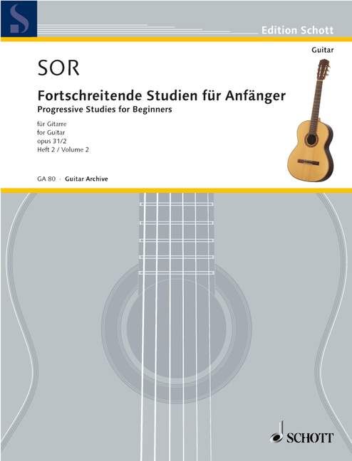 Progressive Studies for Beginners Op 31 Vol 2 - Guitar Sheet Music, Grade 6-8