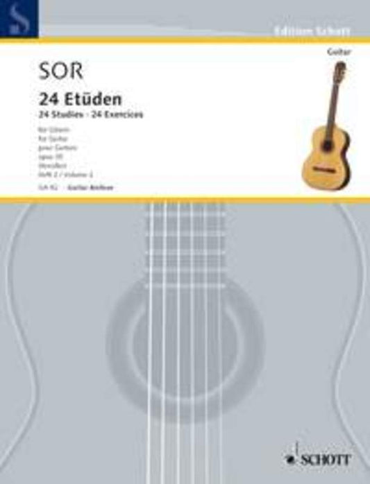 Sor - 24 Studies Op 35 Vol 2 For Guitar