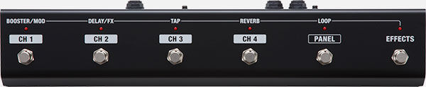 BOSS GA-FC Foot Controller - 4-Channel Amp Control with Expansion Options and Expression Pedal Compatibility