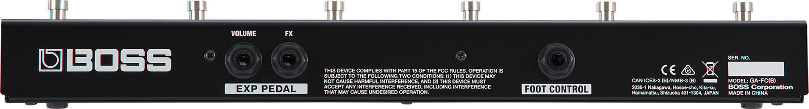 BOSS GA-FC Foot Controller - 4-Channel Amp Control with Expansion Options and Expression Pedal Compatibility — view 4