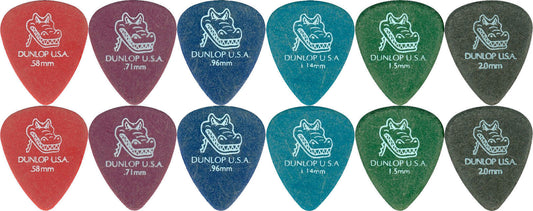 12 x Jim Dunlop Gator Grip 417R Guitar Picks Mixed Gauges Free Shipping