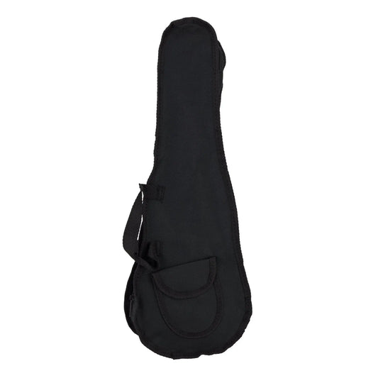 Sanchez Soprano Ukulele Gig Bag Black Nylon with Storage Pocket and Dual Carry Handles