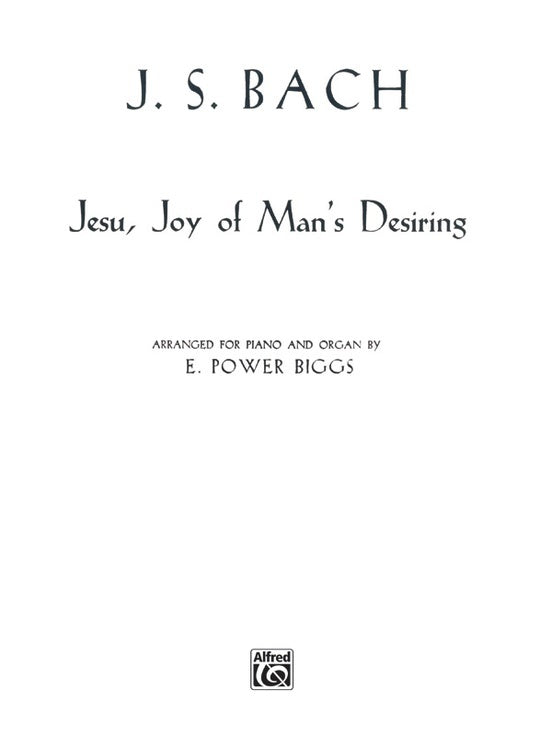 Jesu Joy Of Mans Pa & Org