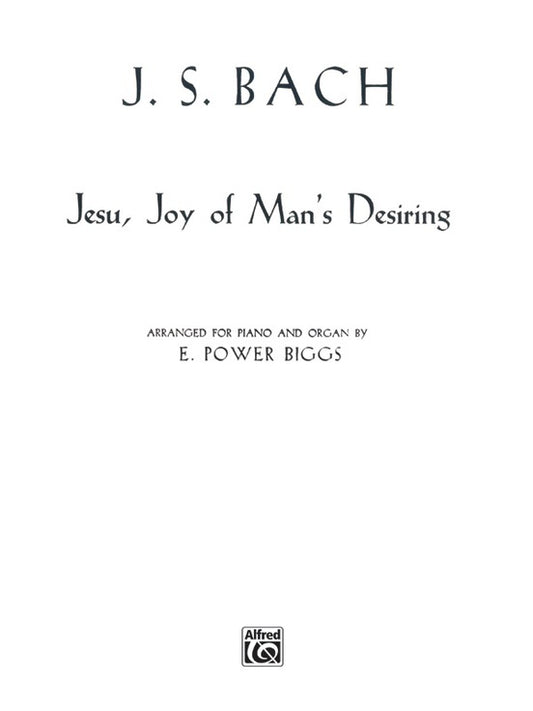 Jesu Joy Of Mans Pa & Org