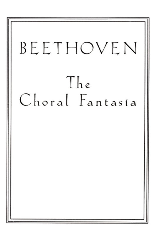 Choral Fantasia Vocal Sc SATB