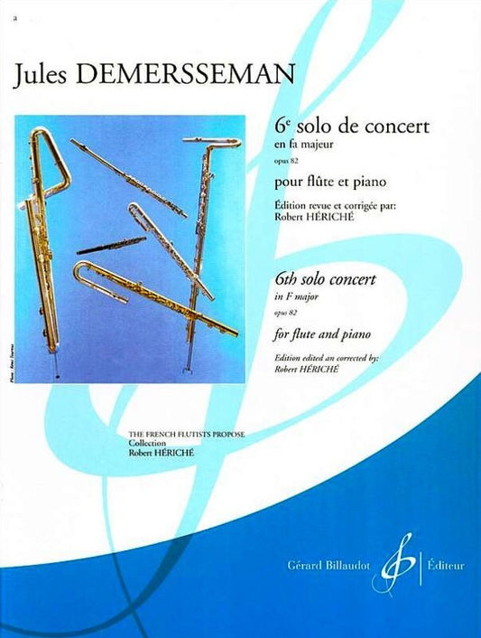 Concert Solo No 6 Op 82 Fa Major Flute/Piano (Softcover Book)