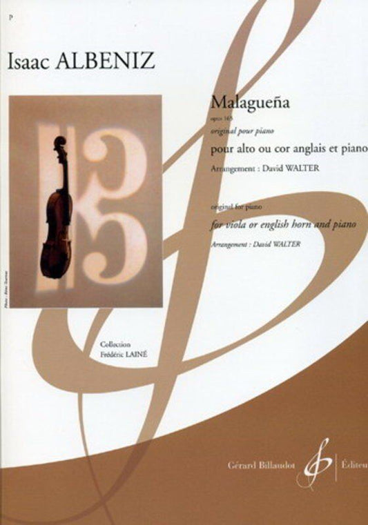 Albeniz - Malaguena Op 165 for Viola or Cor Anglais/Piano, Arranged by David Walter
