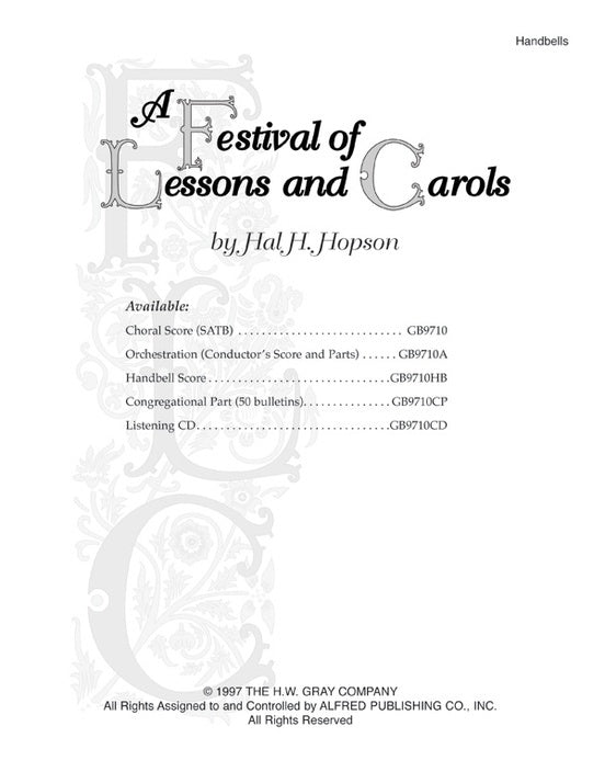 Festival Of Lessons And Carols Handbell