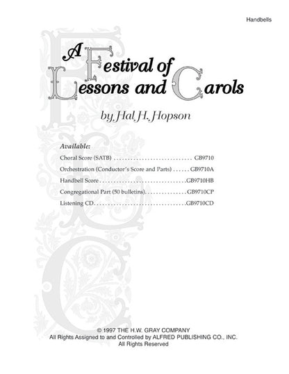 Festival Of Lessons And Carols Handbell