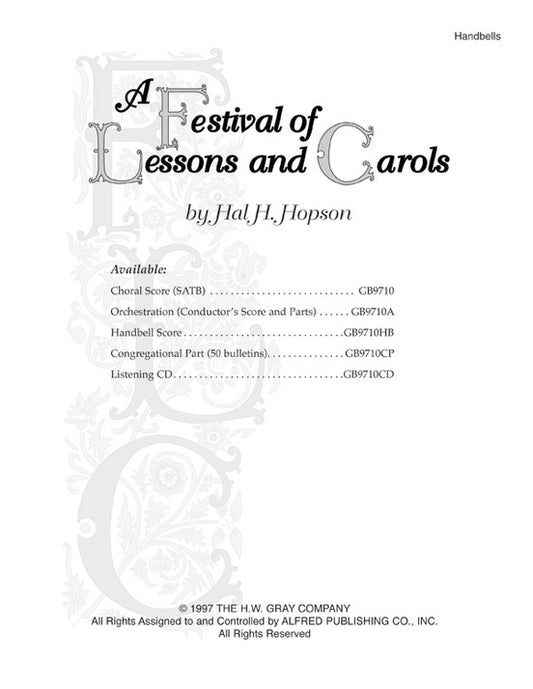 Festival Of Lessons And Carols Handbell