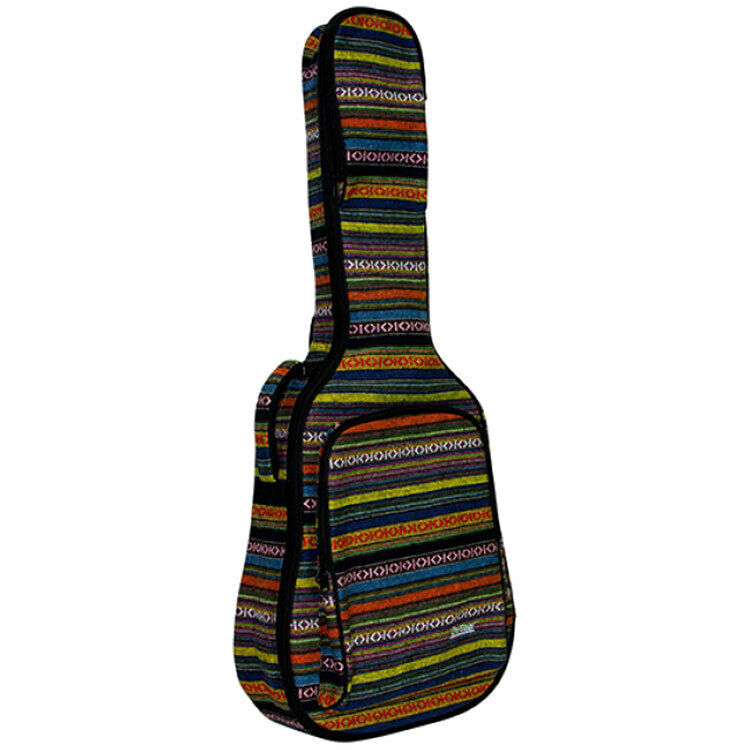 On Stage GBA4770S Striped Acoustic Guitar Bag with Weather-Resistant Exterior and Two Accessory Compartments — view 2
