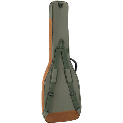 On Stage Adventure Series Electric Bass Guitar Gig Bag, Green/Brown, 600D Nylon, 3 Accessory Pockets, Lightweight, Padded, Ergonomic Design — view 2
