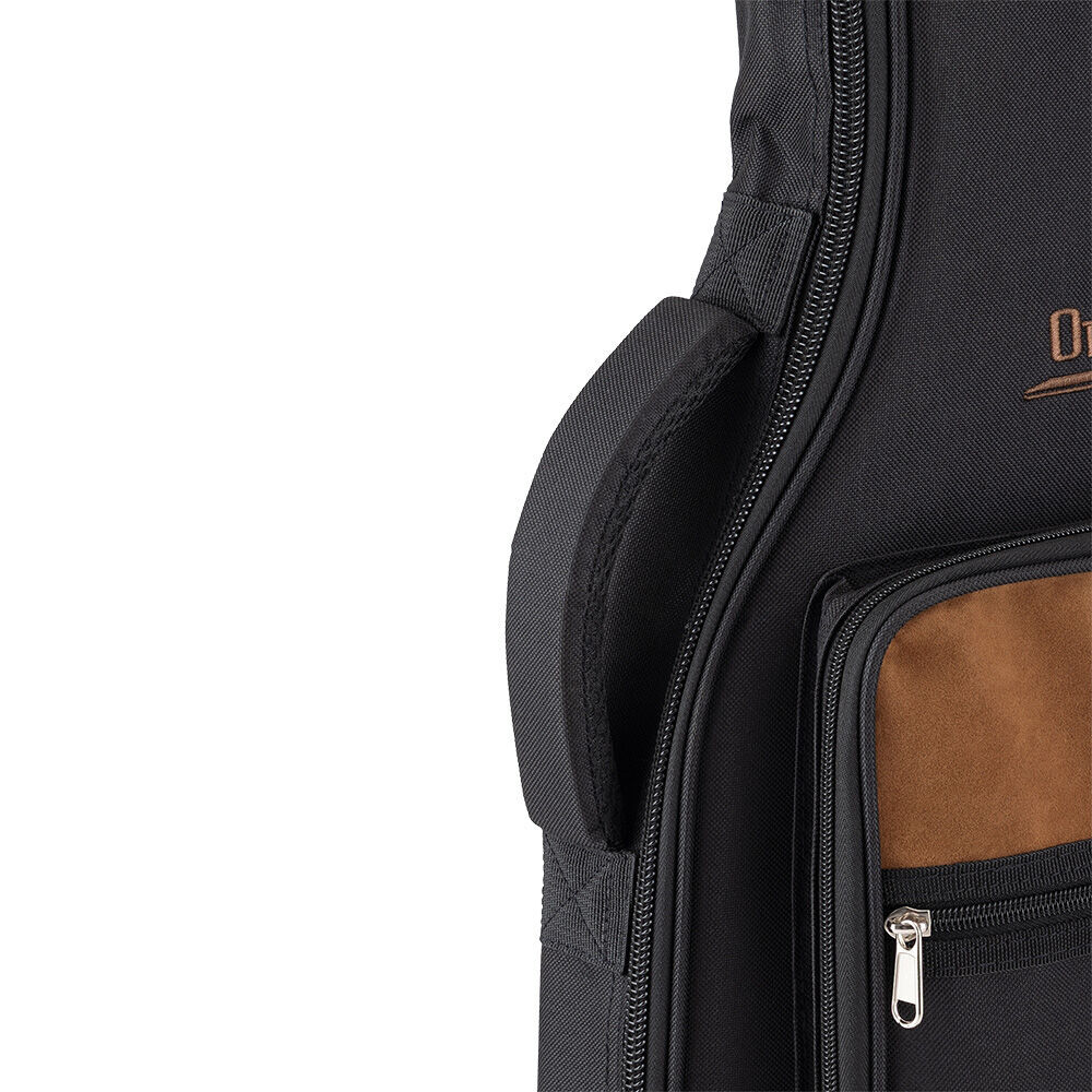 On Stage Adventure Series Electric Guitar Gig Bag Black/Brown 600D Nylon with Padding and Accessory Pockets — view 4