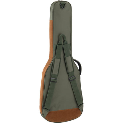On Stage Adventure Series Electric Guitar Gig Bag - Green/Brown, 600D Nylon, Padded, 3 Accessory Pockets, Lightweight, Backpack Style — view 2