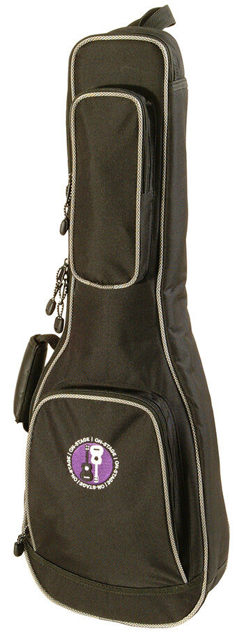 On Stage GBU4102 Deluxe Tenor Ukulele Bag with Padded Handle and Backpack Straps, Black, 7mm Foamed-Lined Interior, 2 Pockets — view 2
