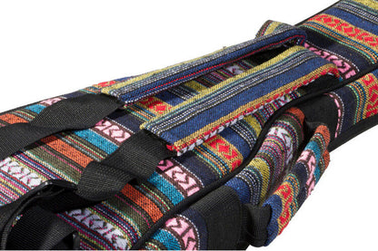 On Stage Deluxe Tenor Ukulele Bag - Multi-Colour Striped Design, Padded, Weather-Resistant, with Accessories Compartments and Backpack Straps — view 2
