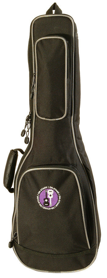 On Stage GBU4102 Deluxe Tenor Ukulele Bag with Padded Handle and Backpack Straps, Black, 7mm Foamed-Lined Interior, 2 Pockets