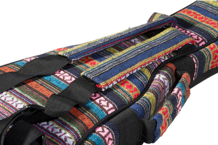 On Stage Deluxe Soprano Ukulele Bag - Multi-Colour Striped Design, Padded, Weather-Resistant, 2 Compartments, Adjustable Backpack Straps — view 2