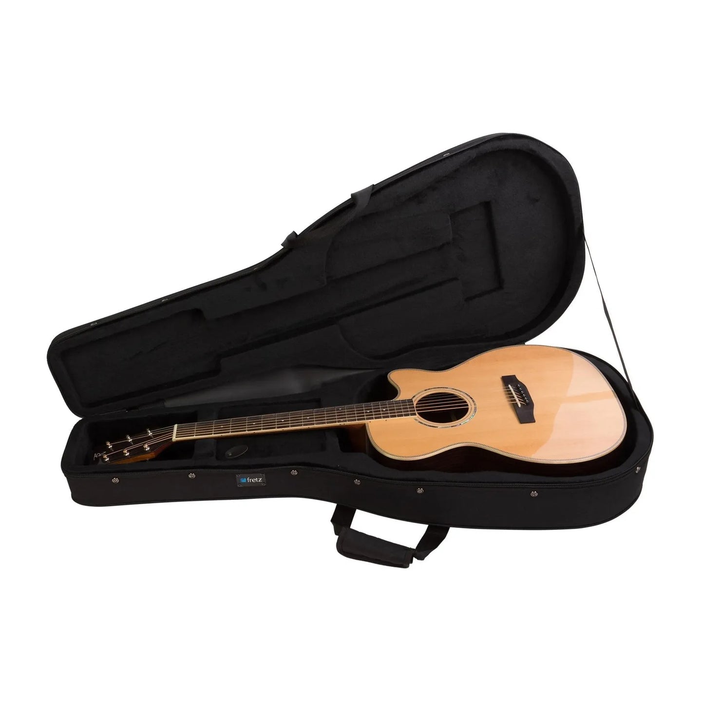 Fretz Shaped Dreadnought Acoustic Guitar Polyfoam Case - Black — view 3
