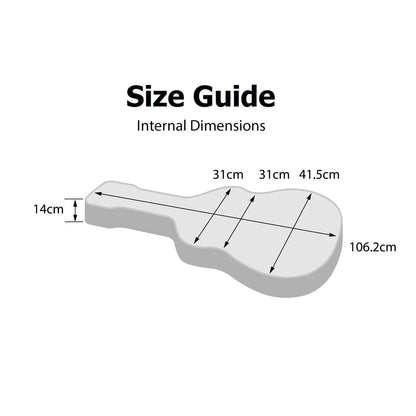 Martinez Deluxe Shaped Acoustic Guitar Polyfoam Case - Tan — view 3