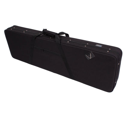 Fretz Rectangular Electric Bass Guitar Polyfoam Case - Black, Lightweight with Padded Handles and Removable Straps — view 6