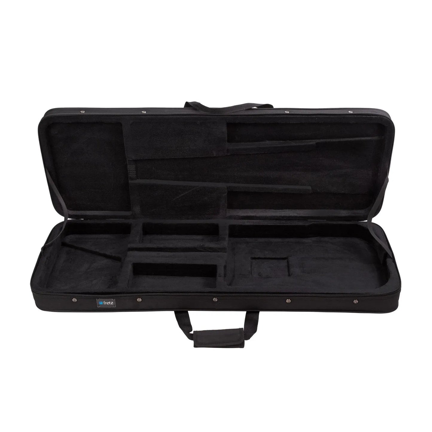Fretz Rectangular Electric Guitar Polyfoam Case - Lightweight Protection, Black — view 2