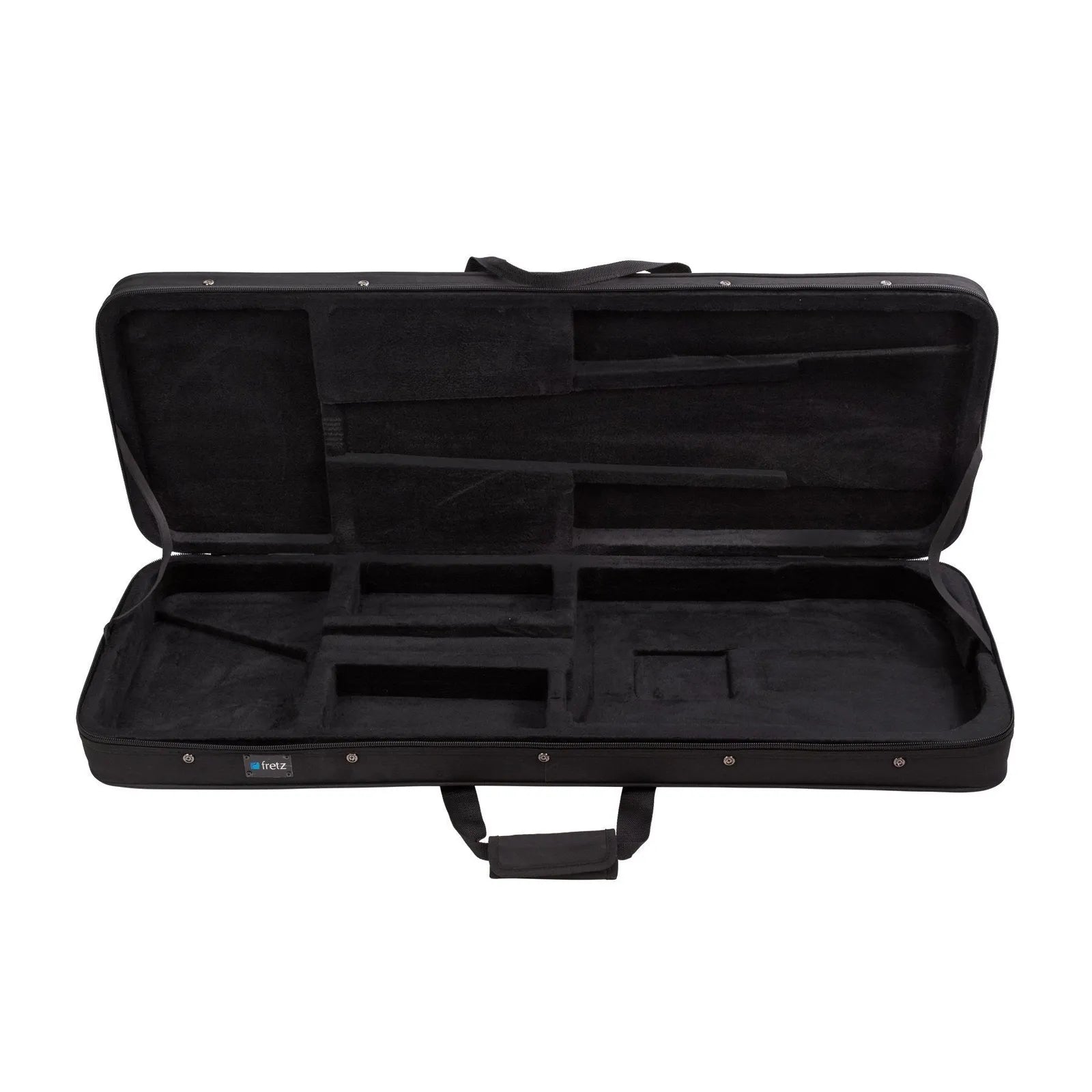 Fretz Rectangular Electric Guitar Polyfoam Case - Lightweight Protection, Black — view 2