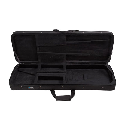 Fretz Rectangular Electric Guitar Polyfoam Case - Lightweight Protection, Black — view 2