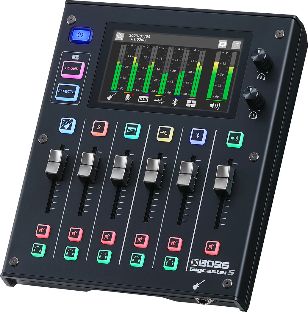 BOSS GCS-5 GigCaster 5 - All-in-One Audio Command Center for Musicians, Live Streaming, Premium Audio Connectivity, Hands-On Controls — view 3