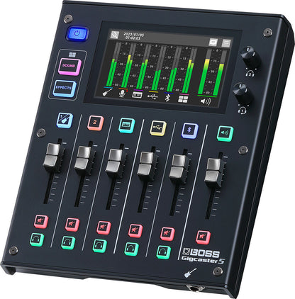 BOSS GCS-5 GigCaster 5 - All-in-One Audio Command Center for Musicians, Live Streaming, Premium Audio Connectivity, Hands-On Controls — view 3