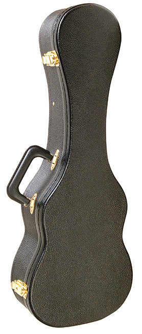 On Stage Tenor Ukulele Hardcase - Black Hardshell Case with Plush Interior and Accessories Compartment