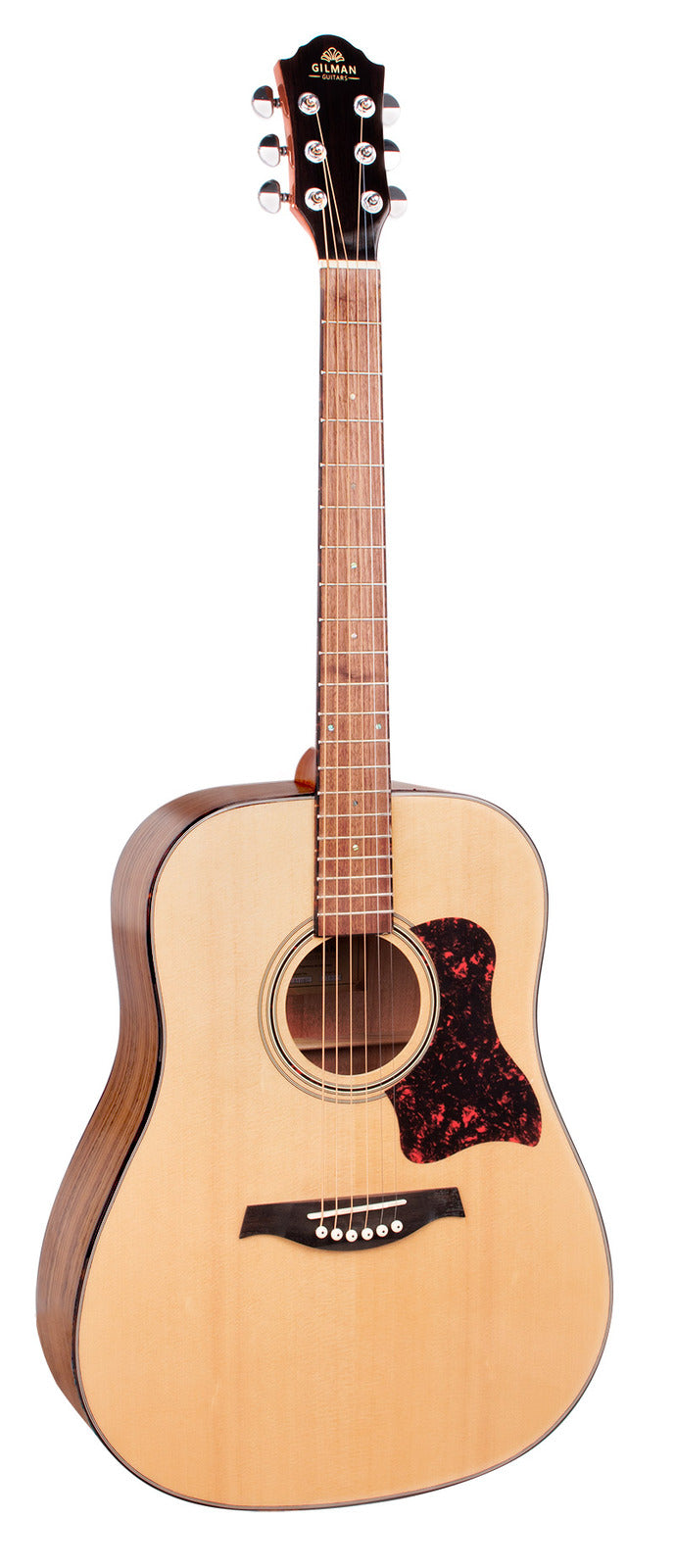 Gilman Dreadnought Acoustic Guitar. Natural Gloss. Spruce top, walnut back and sides.
