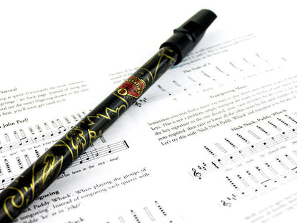 Generation Boho Designer English Tin Penny Whistle in Kerouac Black (D) — view 5