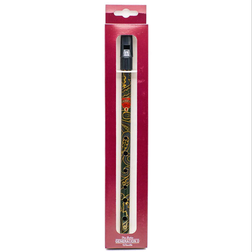 Generation Boho Designer English Tin Penny Whistle in Kerouac Black (D) — view 2