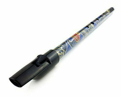 Generation Boho Designer Tin Penny Whistle in Bohemian Blue (D) - Made in England, Brass with Black Plastic Fipple, Gift Boxed — view 3